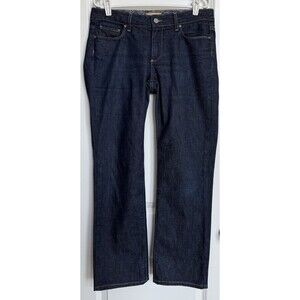 Paige Melrose Straight Jeans Womens 27 Blue Dark Wash Denim Cotton Blend Zip Fly